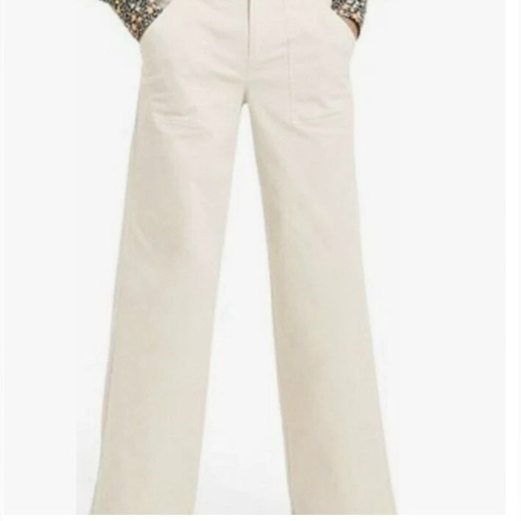 Nili Lotan X Target cream wide leg jeans - Picture 2 of 3